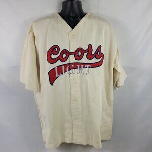 Coors Light Vintage 1990s Baseball Jersey by BREW Mens size 2XL